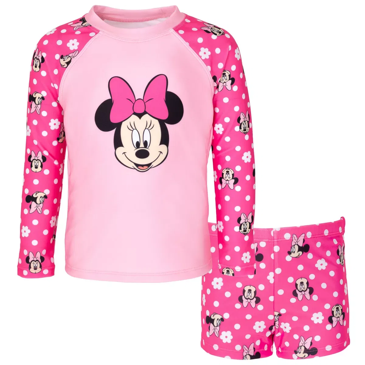 Детский комплект для плавания для девочек с принтом Minnie Mouse Disney, Pink