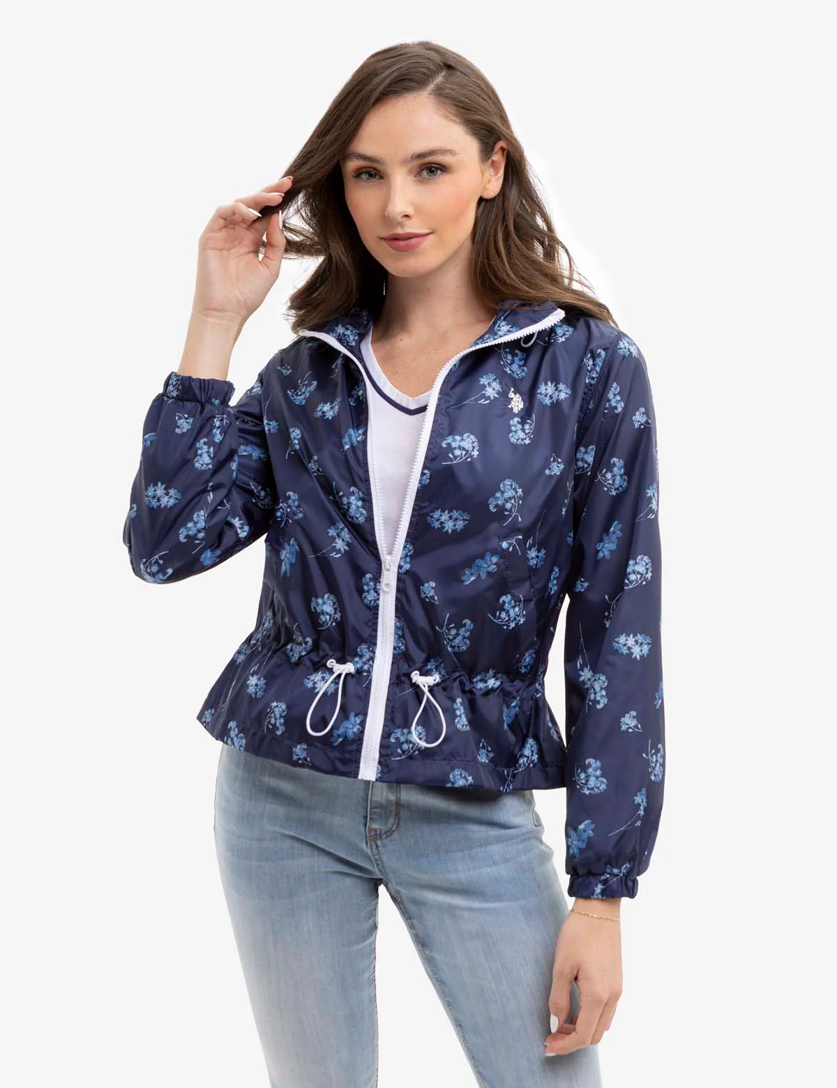 

Ветровка U.S. Polo Assn All Over Floral Printed, синий