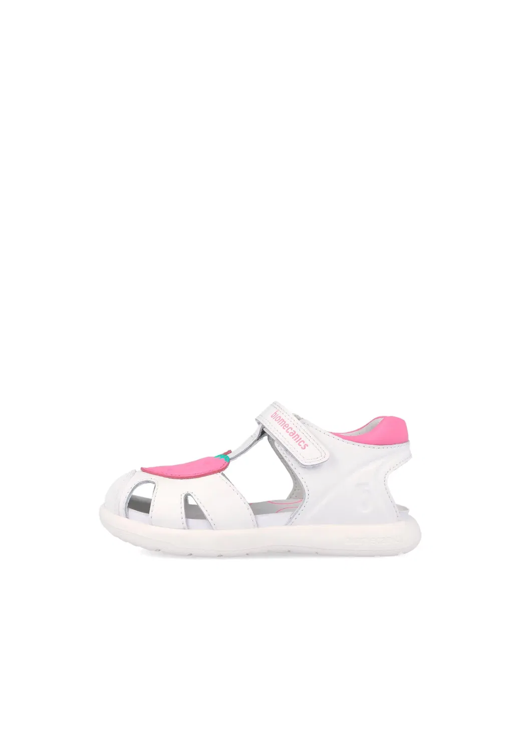 Детские сандалии для девочек кожаные Biomecanics, Blanco / Rosa