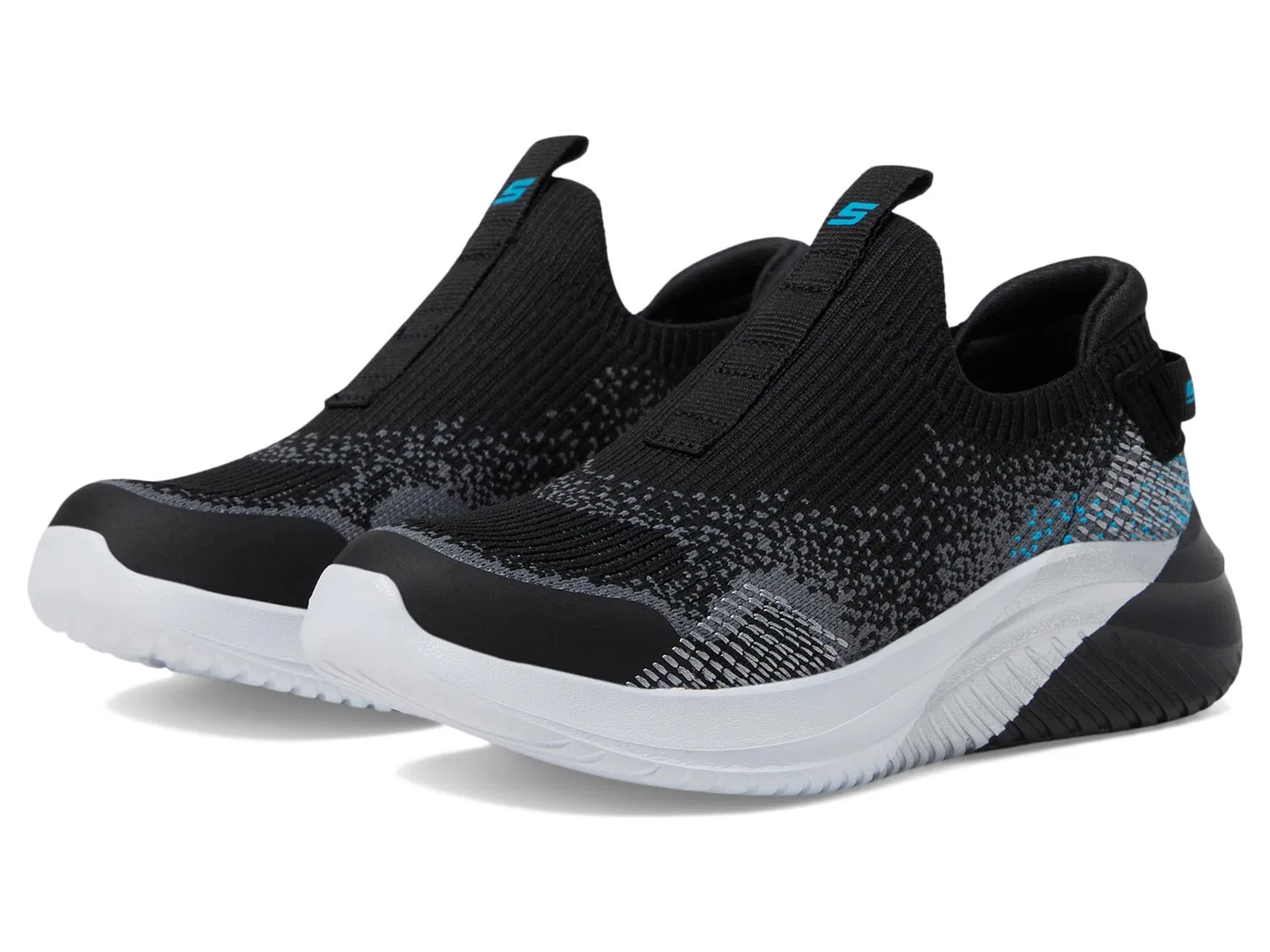 Детские кроссовки для мальчиков с контрастной подошвой Slip Ins Ultra Flex 3.0 Skechers, Black Charcoal