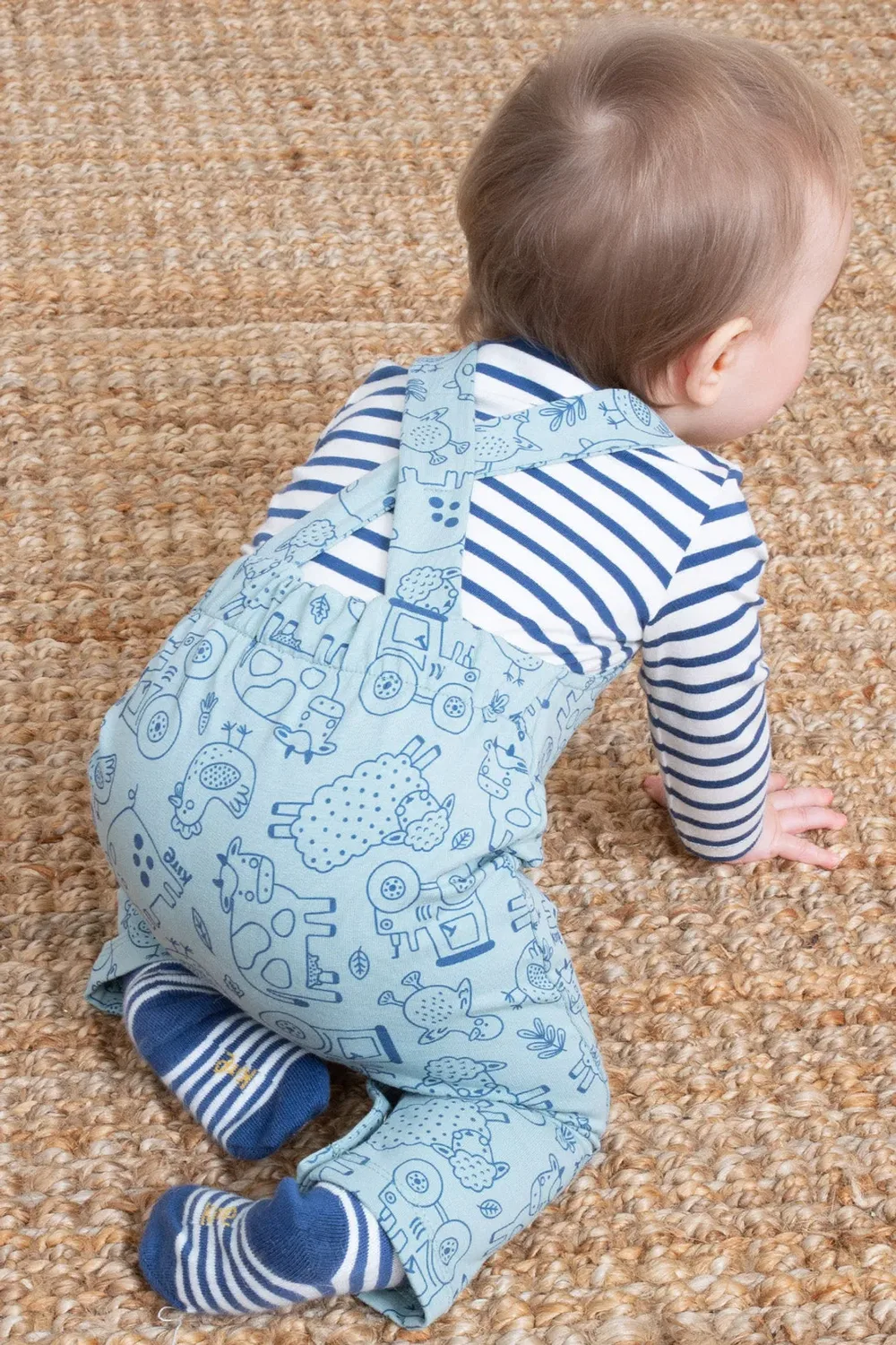 Детский комбинезон с принтом Baby Farmtime Kite, Green — фото 3