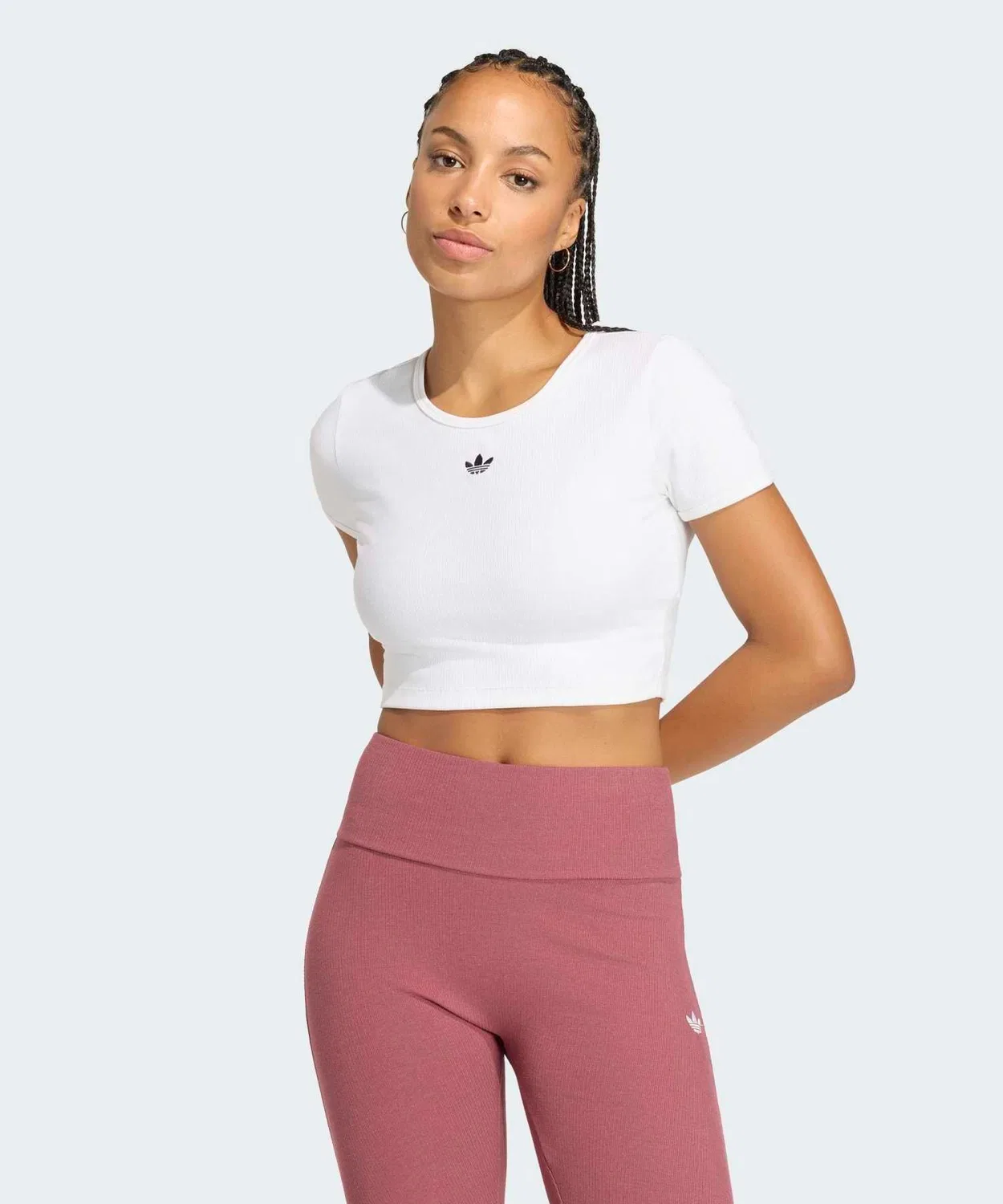 Женская футболка с длинным рукавом без принта Adidas, White