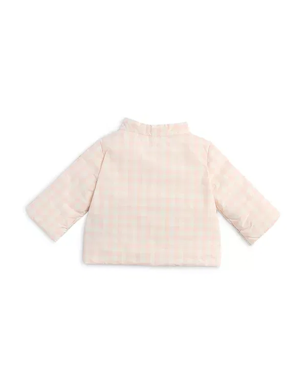 Детское пальто для девочек стеганое Mira Gingham Moncler, Light Beige — фото 2