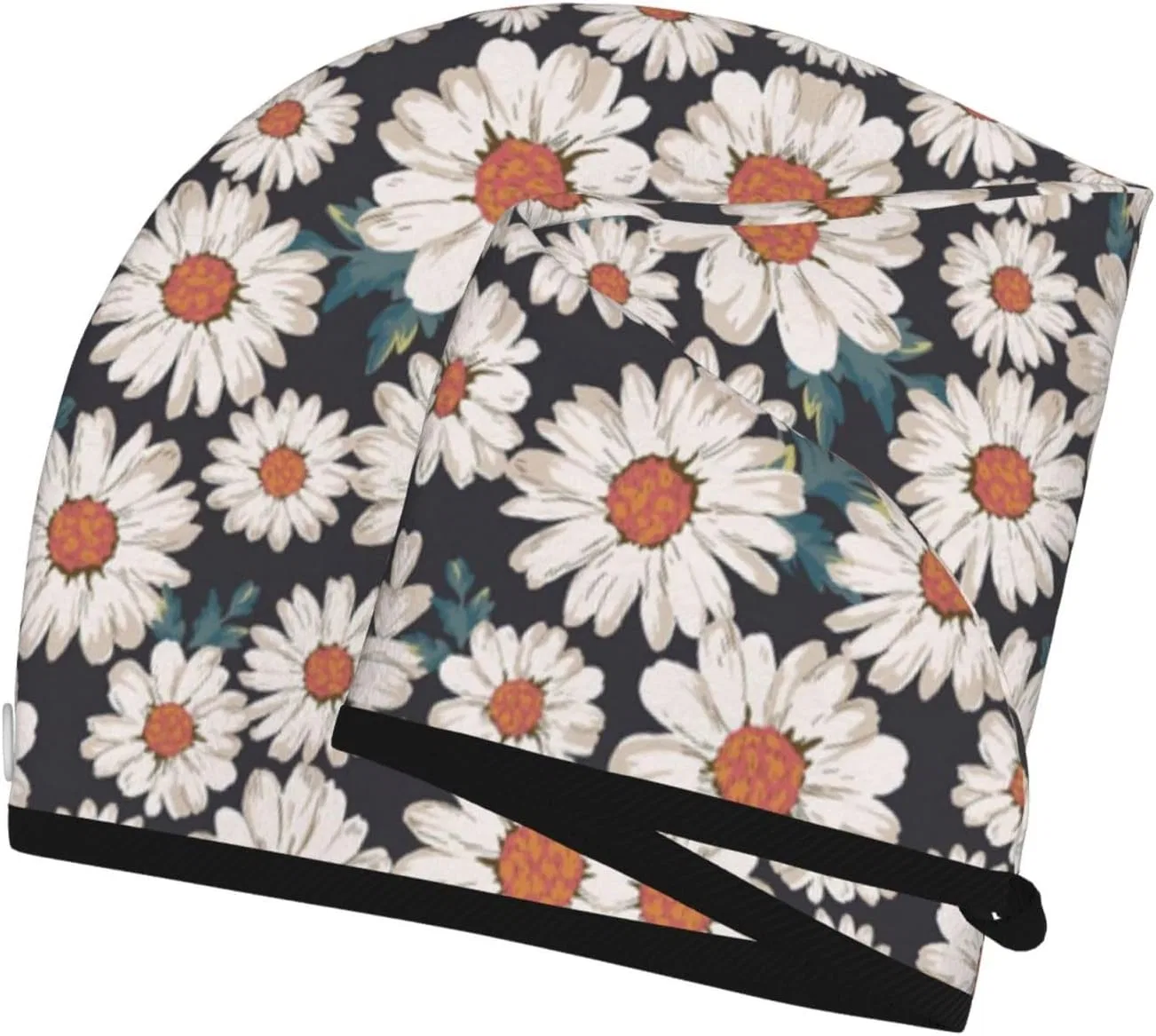 Шапочка для душа Daisy Printed Coral Velvet, UNIOND, 10.6 x 25.5 дюймов — фото 3