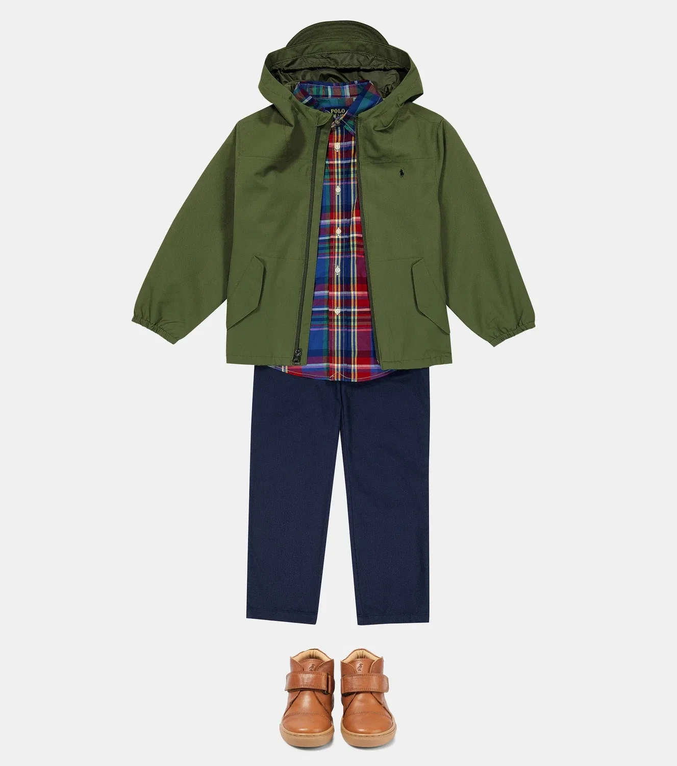 Легкая куртка с капюшоном Portland Polo Ralph Lauren Kids, зеленый — фото 2