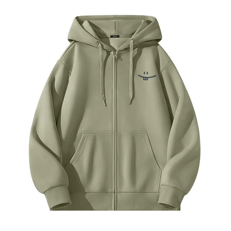 Детское пальто с капюшоном Heavyweight Cardigan MINISO, Gray Pea Green