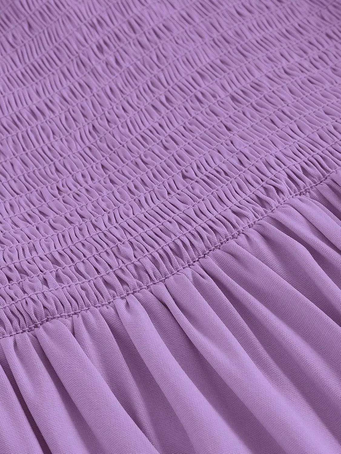 Женское A-силуэта длинное платье с воланами, Purple — фото 3