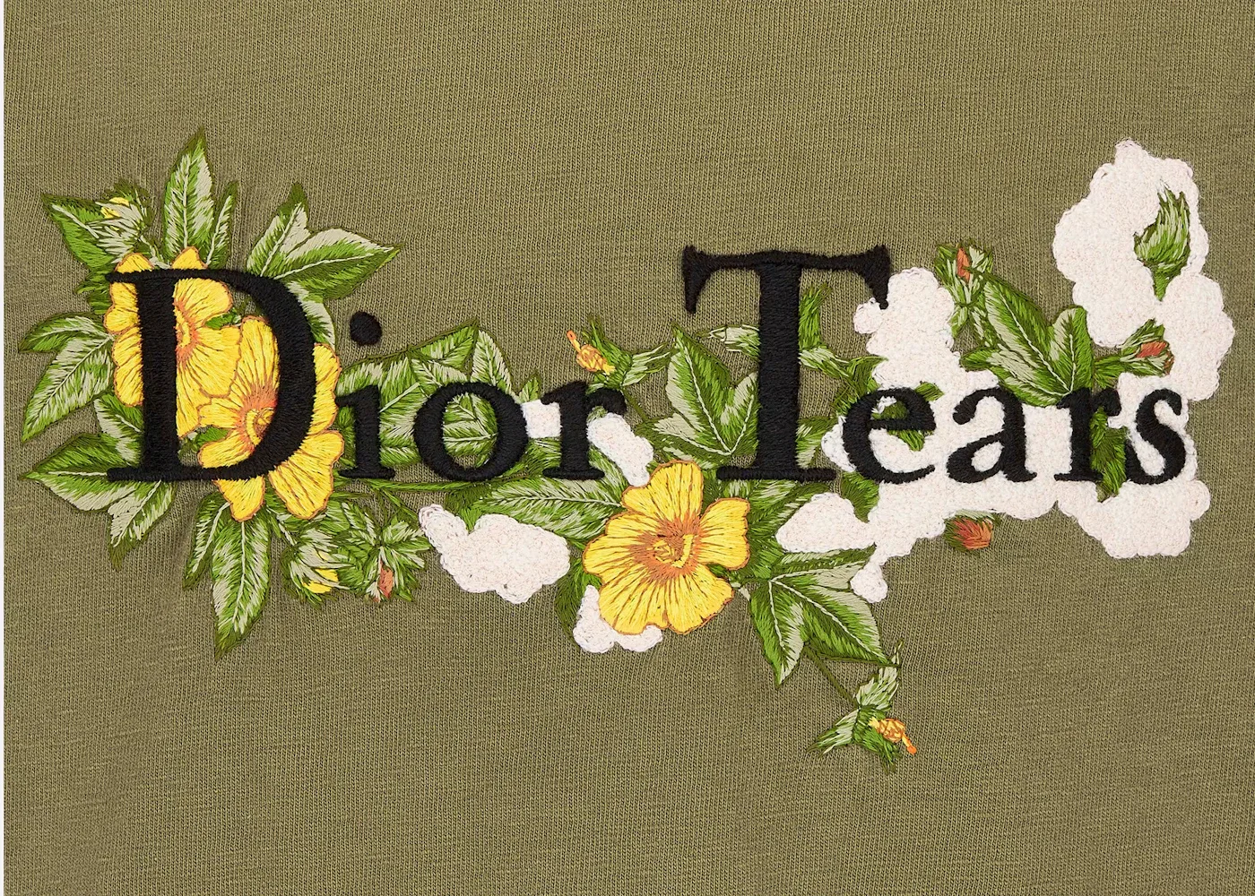 Мужская футболка свободного кроя Dior x Denim Tears Relaxed-Fit T-Shirt, Khaki — фото 2