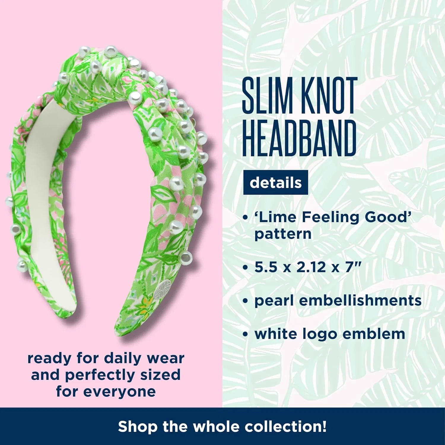 Женский ободок для волос с узлом и жемчугом Lilly Pulitzer Lilly Pulitzer — фото 2