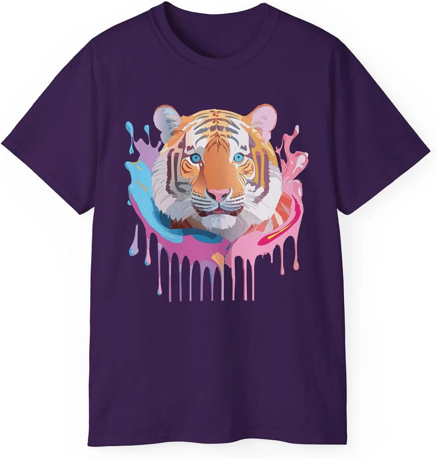 Мужская футболка с тигром Gildan, Purple