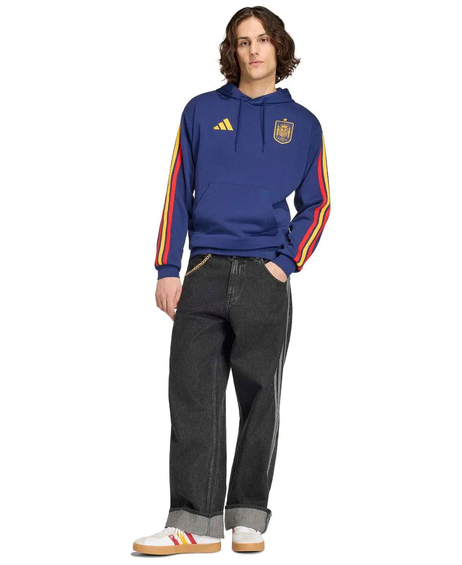 Худи с длинным рукавом и капюшоном adidas Spain DNA Regular-Fit, Blue — фото 2