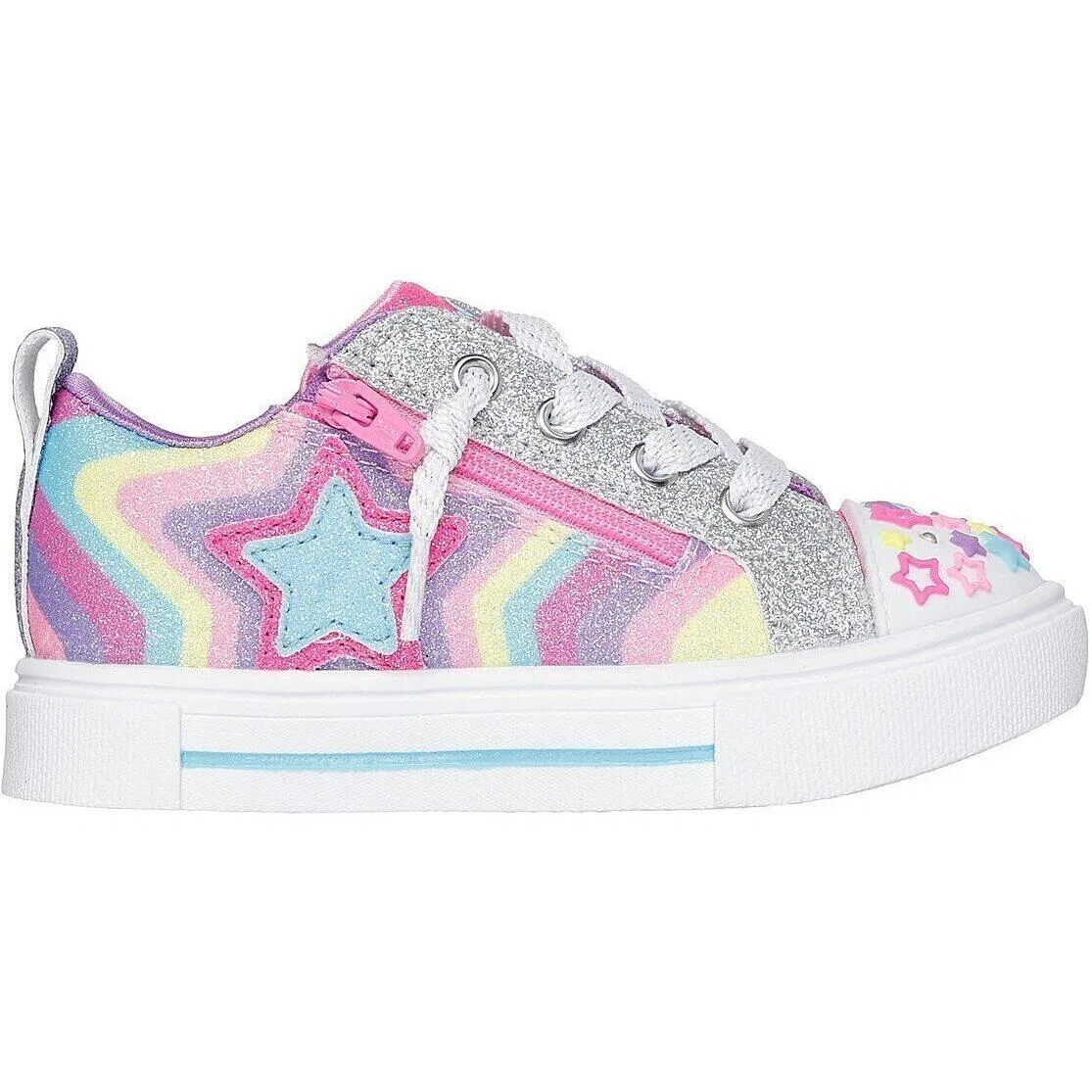 Детские кроссовки с подсветкой Skechers S Lights-twinkle Sparks-cosmi, Bunt — фото 3
