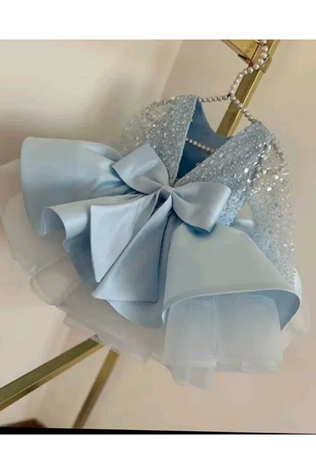 Детское платье для девочек с длинным рукавом Peza, Blue