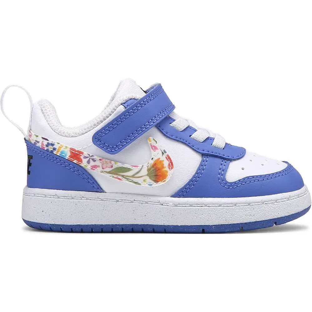 Детские кроссовки Kids' court borough low recraft для малышей Nike, White/Floral — фото 2