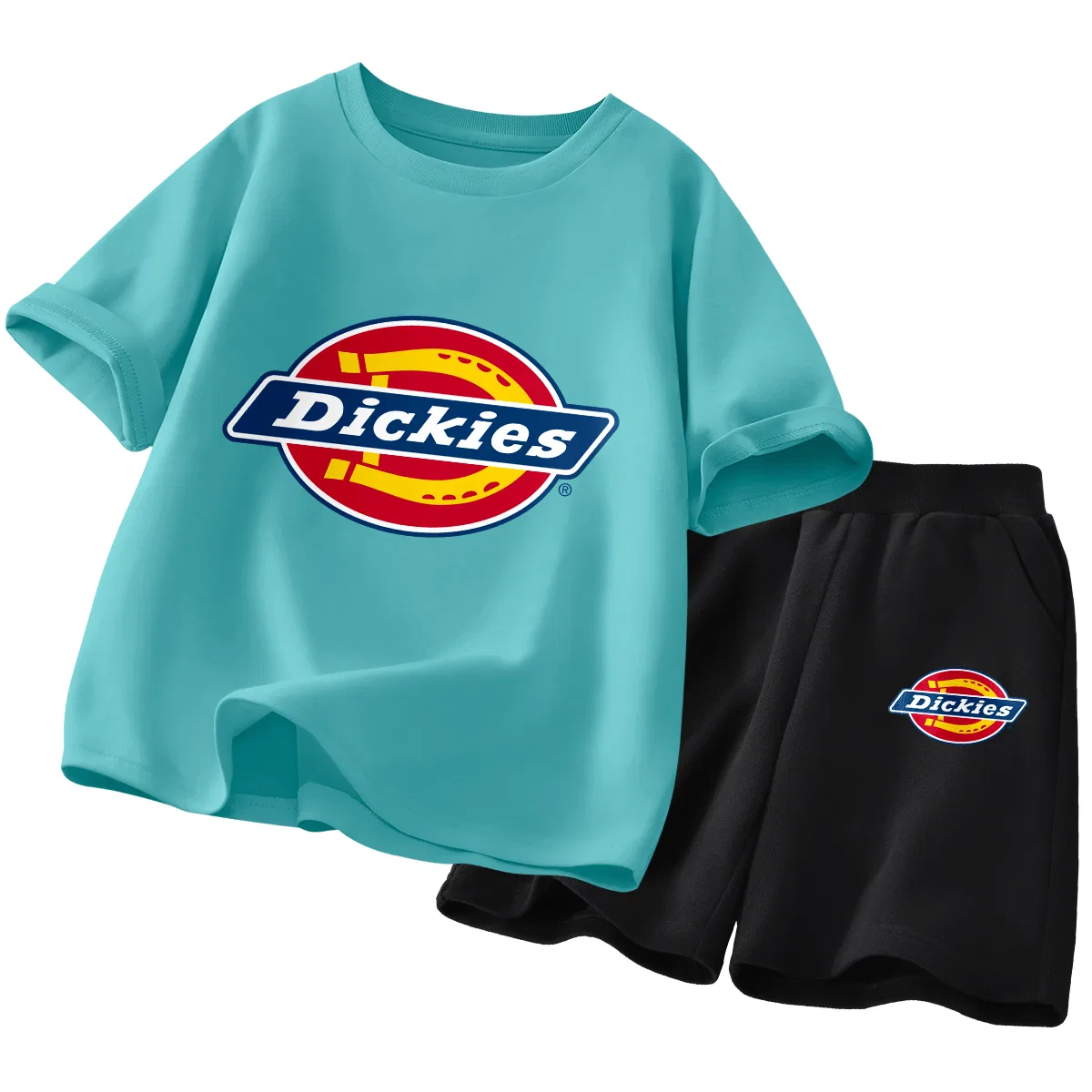 Детский спортивный комплект в стиле хип-хоп Dickies, Standard Peacock Blue+Standard K Black