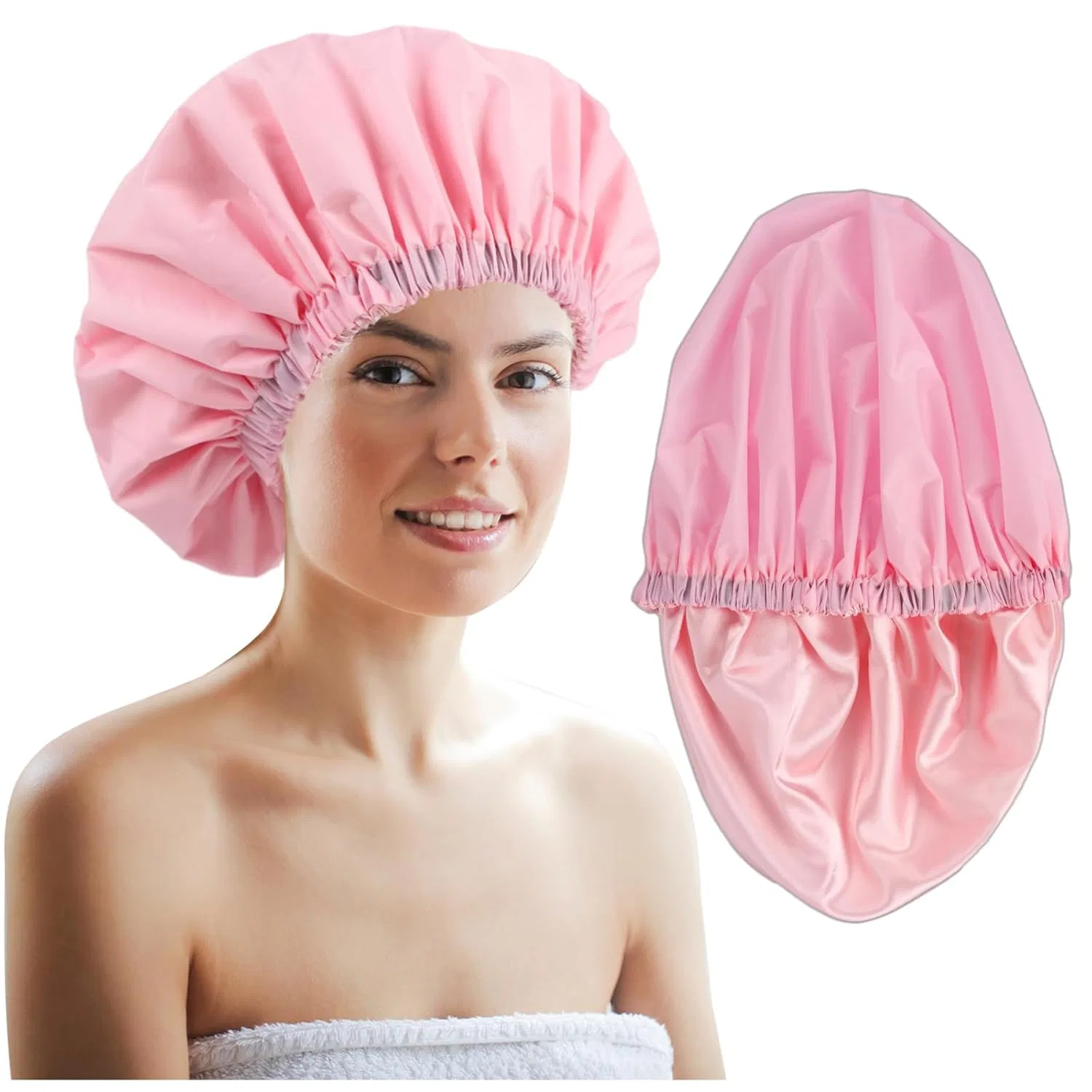 Шапочка для душа Large, Satin Lining, Himoswis, Pink