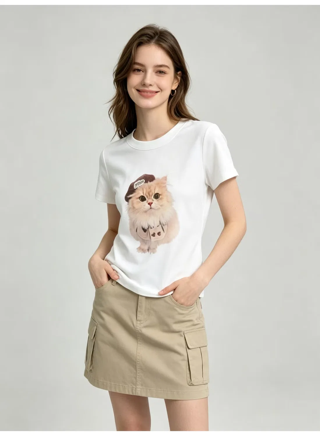 Футболка с принтом кота Zara — фото 2