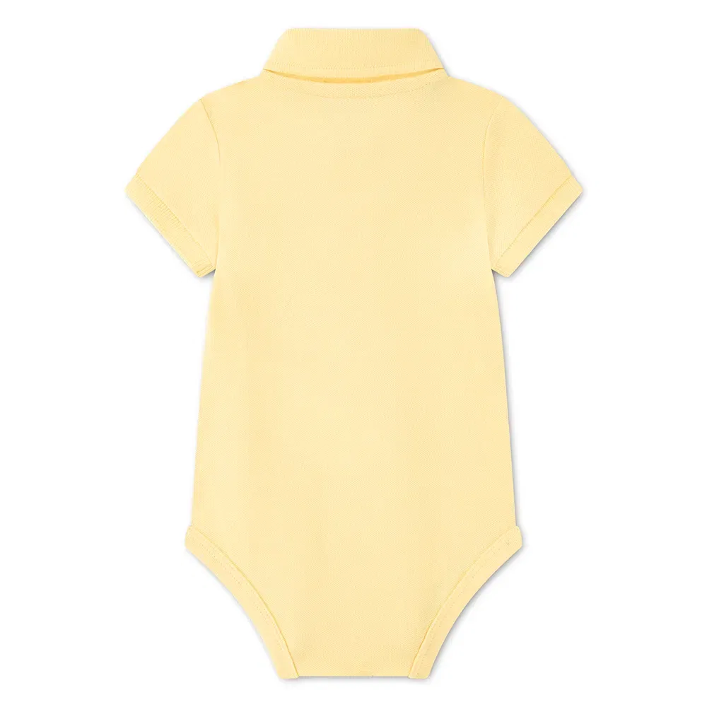 Детское боди для девочек с коротким рукавом Lacoste, Yellow — фото 2