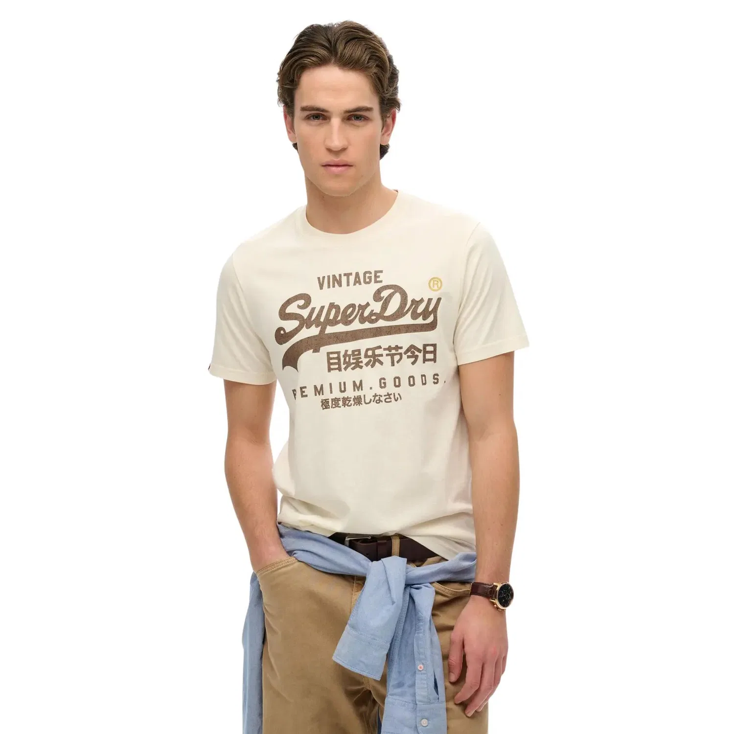 Мужская футболка с логотипом Superdry Vl Relaxed Superdry, Weiss