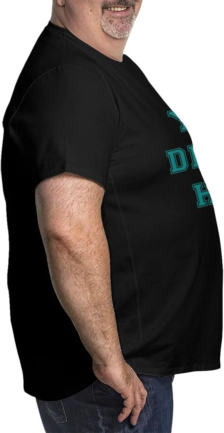 Мужская свободная футболка Custom Big and Tall T Shirts, Black — фото 4