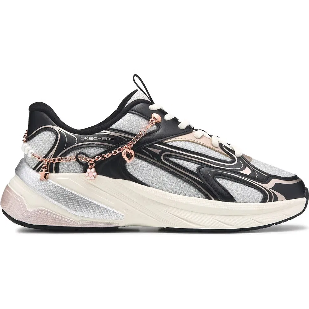 Детские уличные кроссовки S2K Skechers, Black/Rose Gold — фото 2