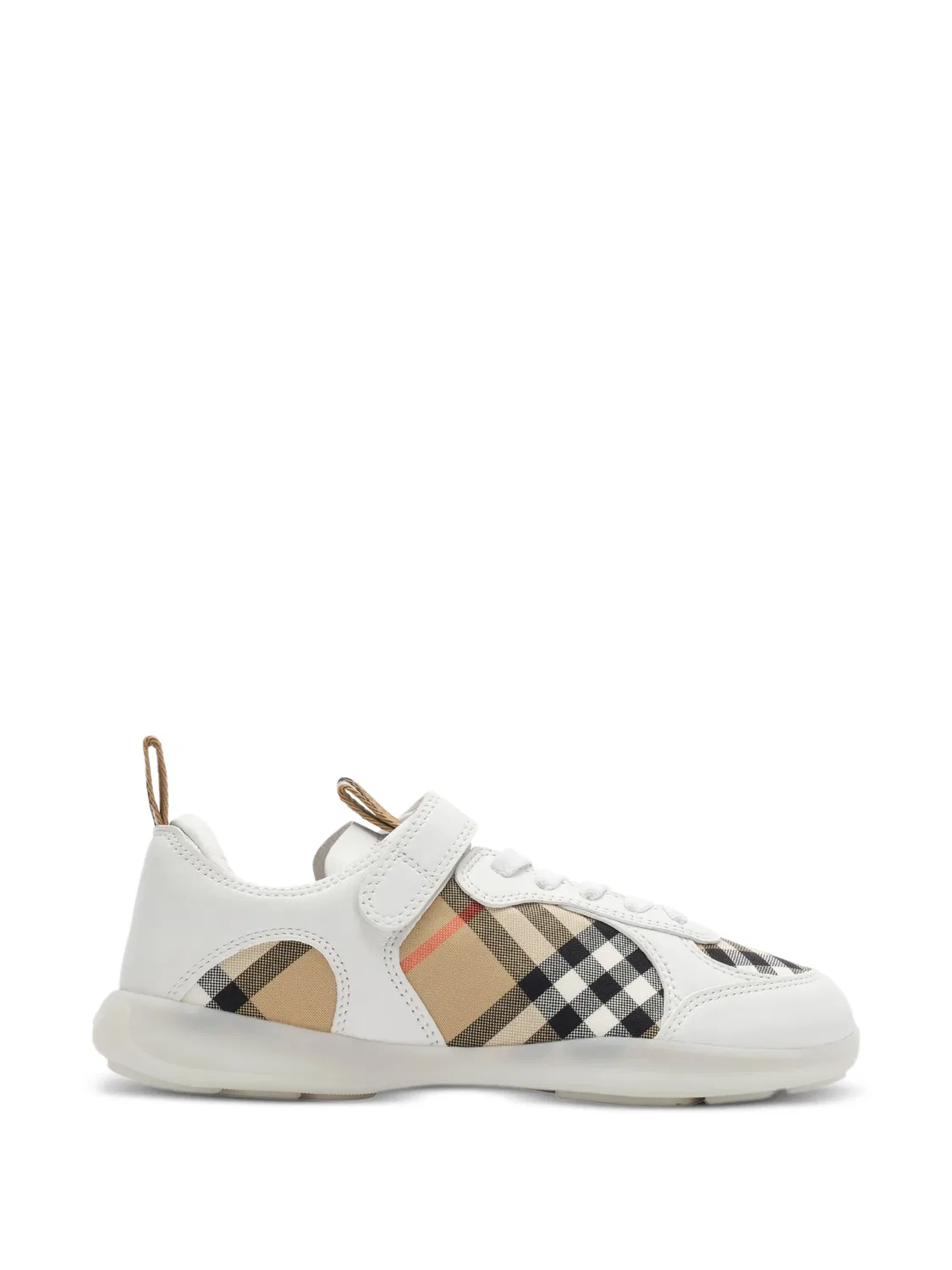 Кроссовки в клетку Burberry Kids, белый