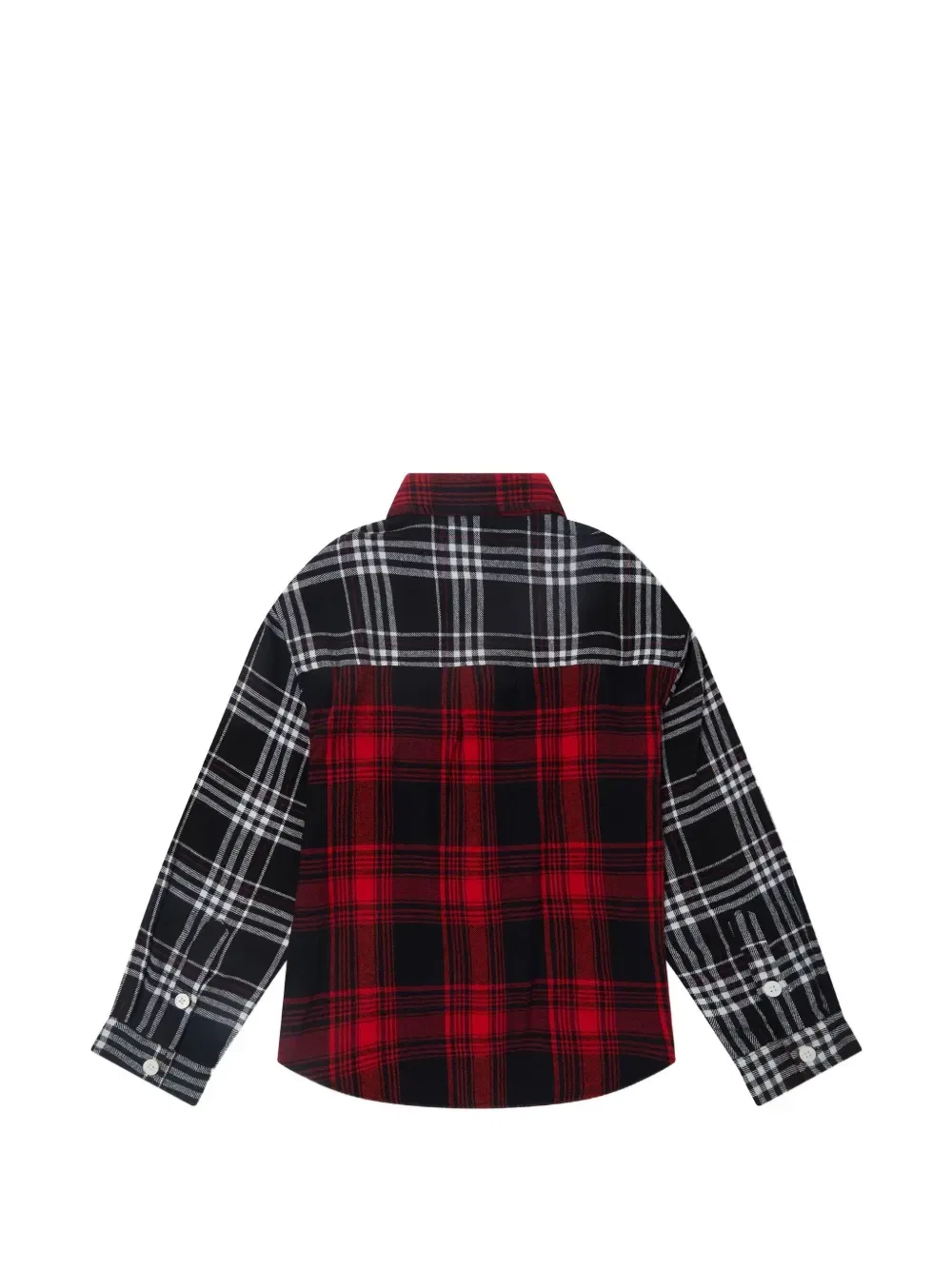 Клетчатая рубашка со вставками Stella McCartney Kids, красный — фото 2