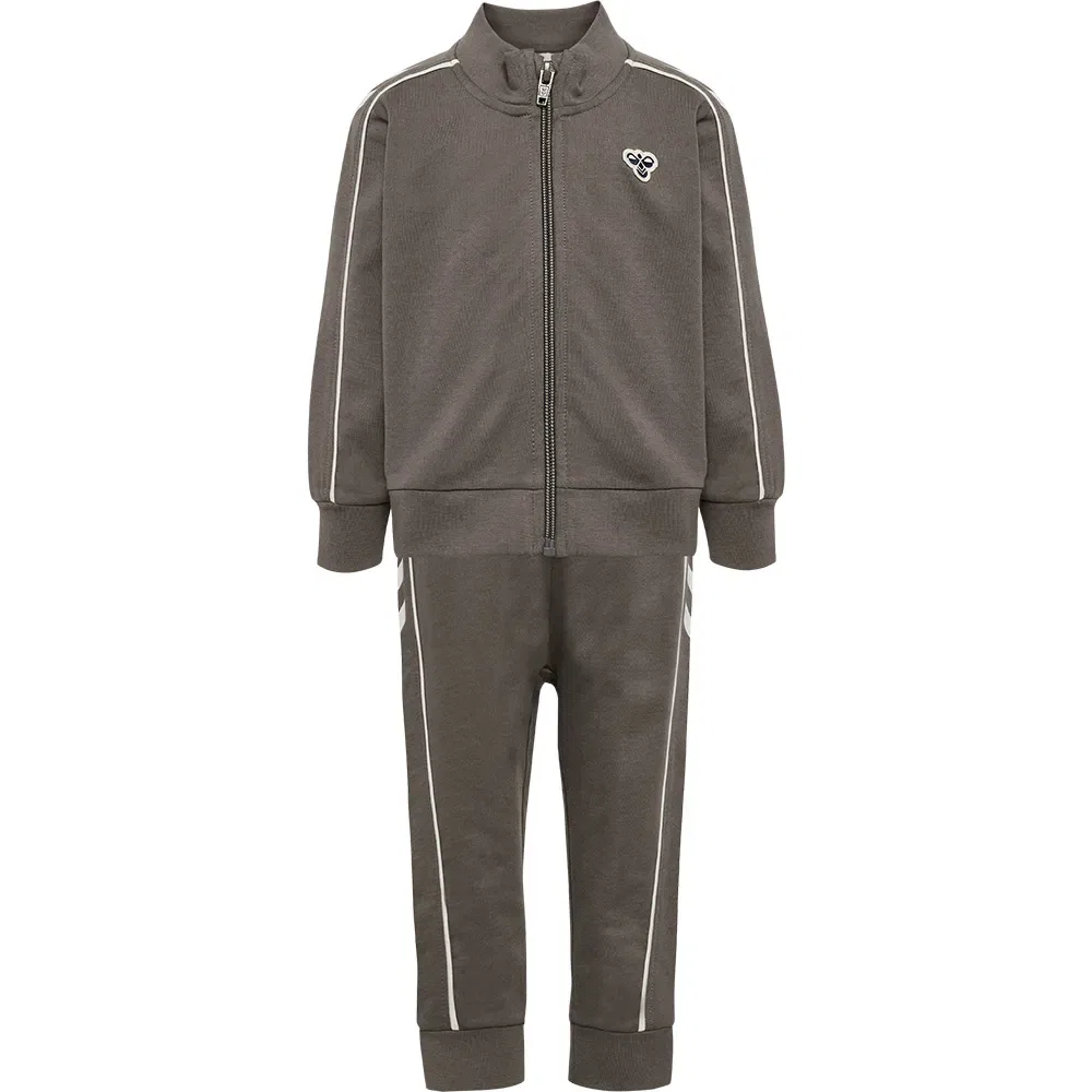 Детский спортивный костюм для девочек из органического хлопка Hummel Mini CO Regular, Grey