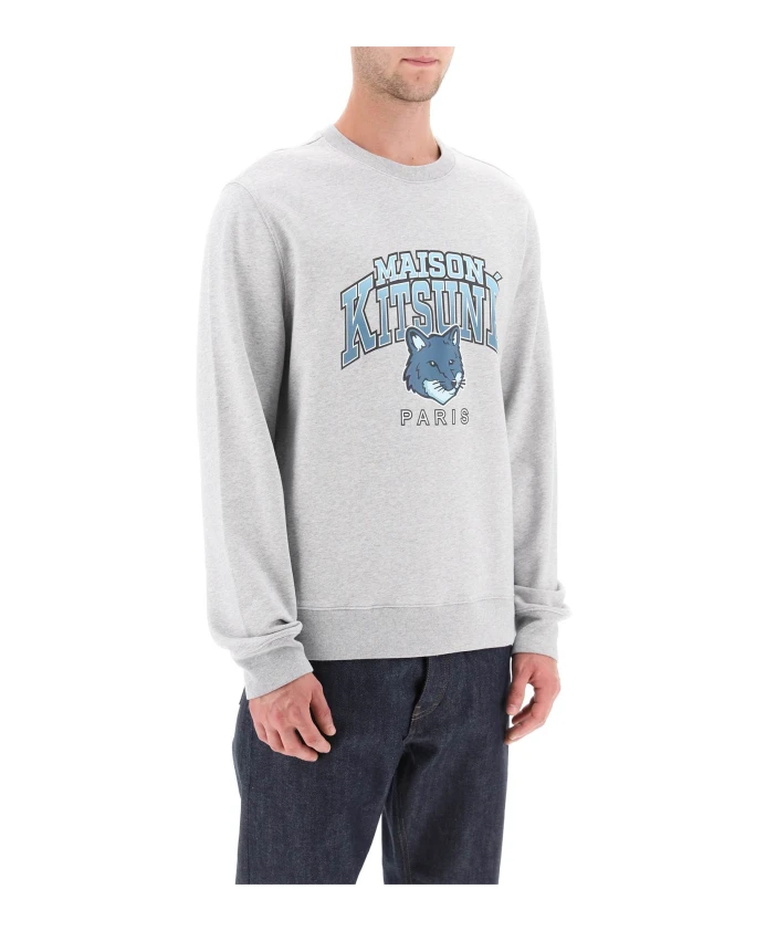 

Толстовка с принтом Campus Fox Maison Kitsuné, серый