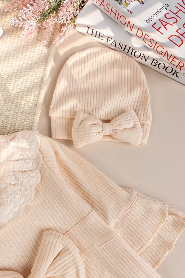 Детский комбинезон для девочек хлопковый Babymod, Beige — фото 4