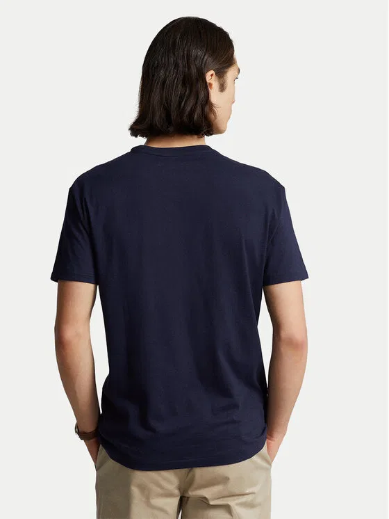 Футболка custom slim fit Bsr Polo Ralph Lauren, темно-синий — фото 3
