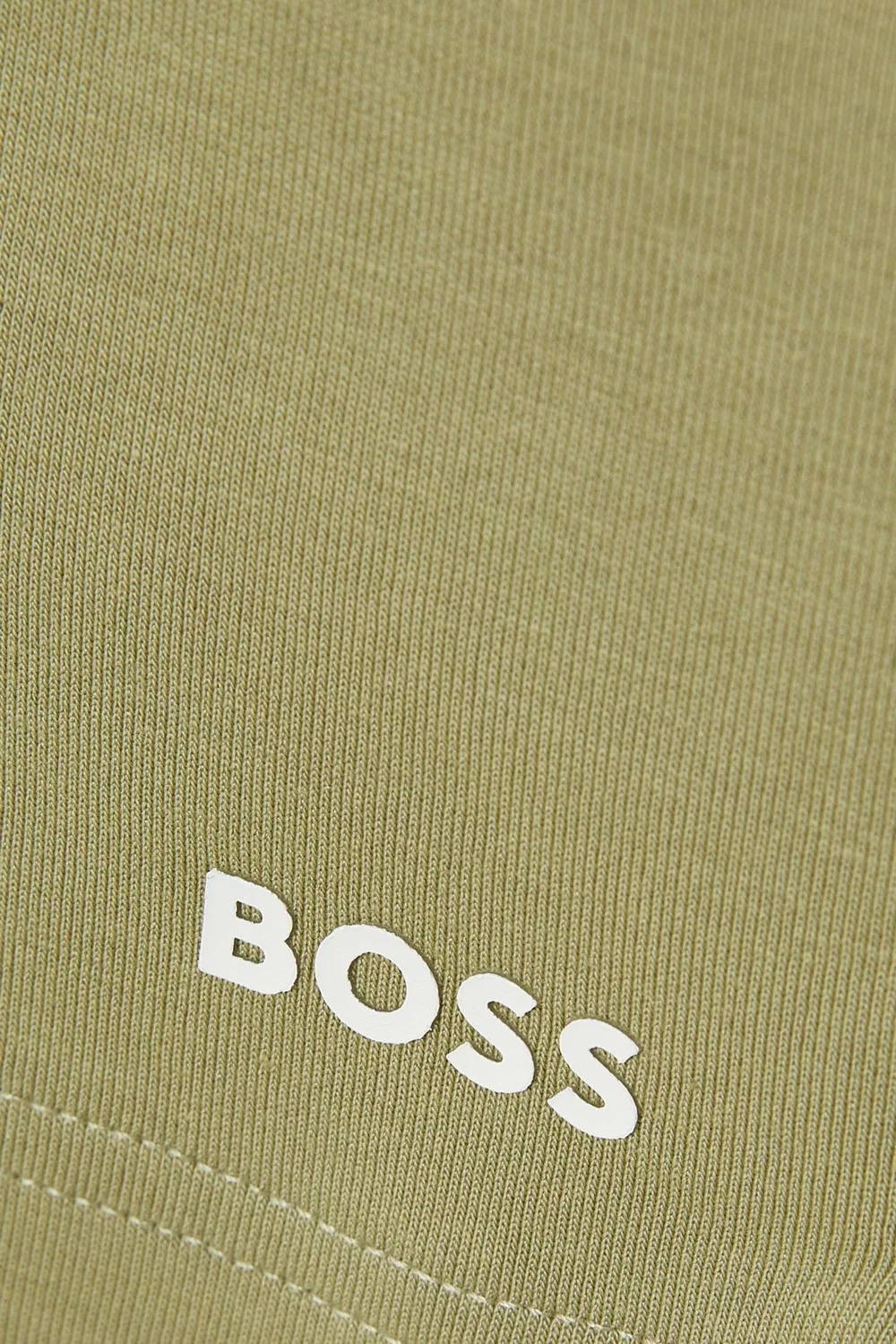 Шорты из футера с логотипом BOSS Kidswear, зеленый — фото 3