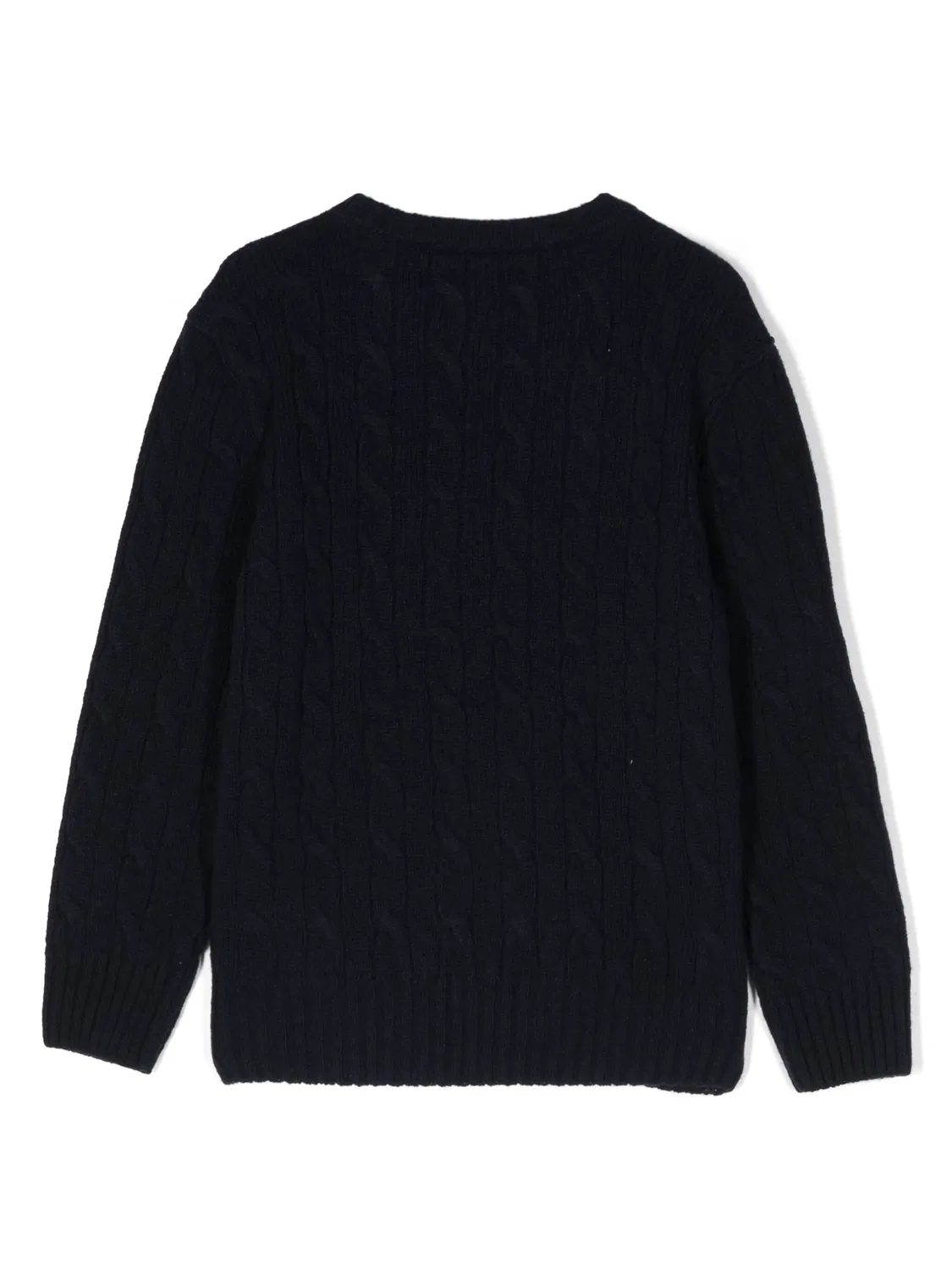 Свитер с Cable Knit и вышитым логотипом Polo Ralph Lauren, синий — фото 2
