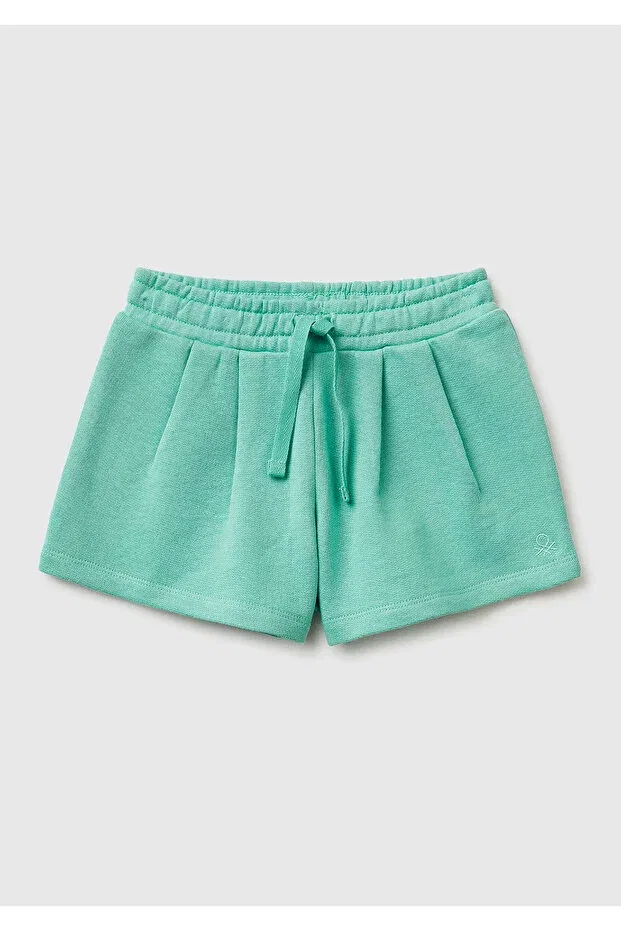 Детские шорты для девочек хлопковые United Colors Of Benetton, Mint