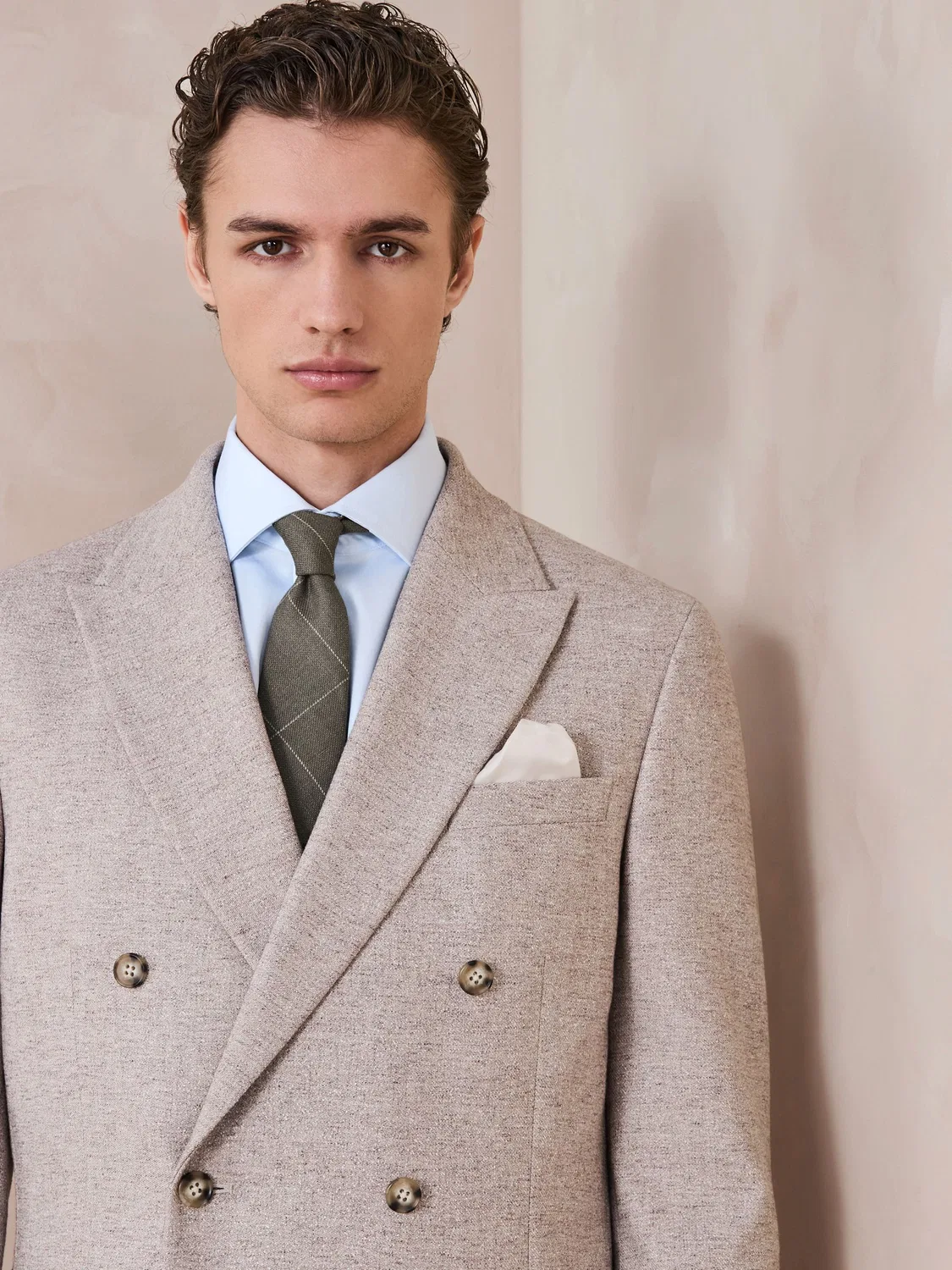 Пиджак костюмный N.Premium Tailored Fit с текстурой Next, Neutral