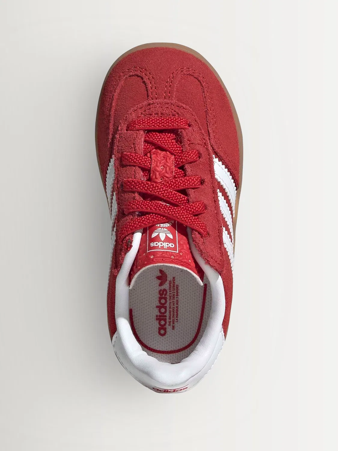 Кроссовки Gazelle Indoor на эластичной шнуровке adidas Originals, красный/белый — фото 4