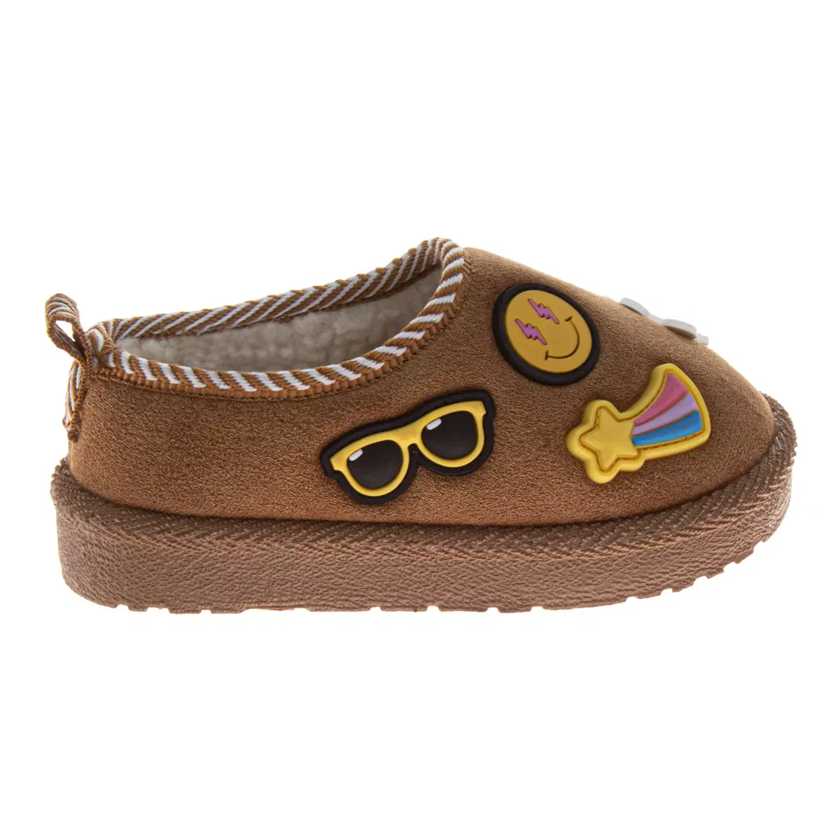 Детские тапочки с принтом Emoji Patch Josmo Shoes, Chesnut — фото 2