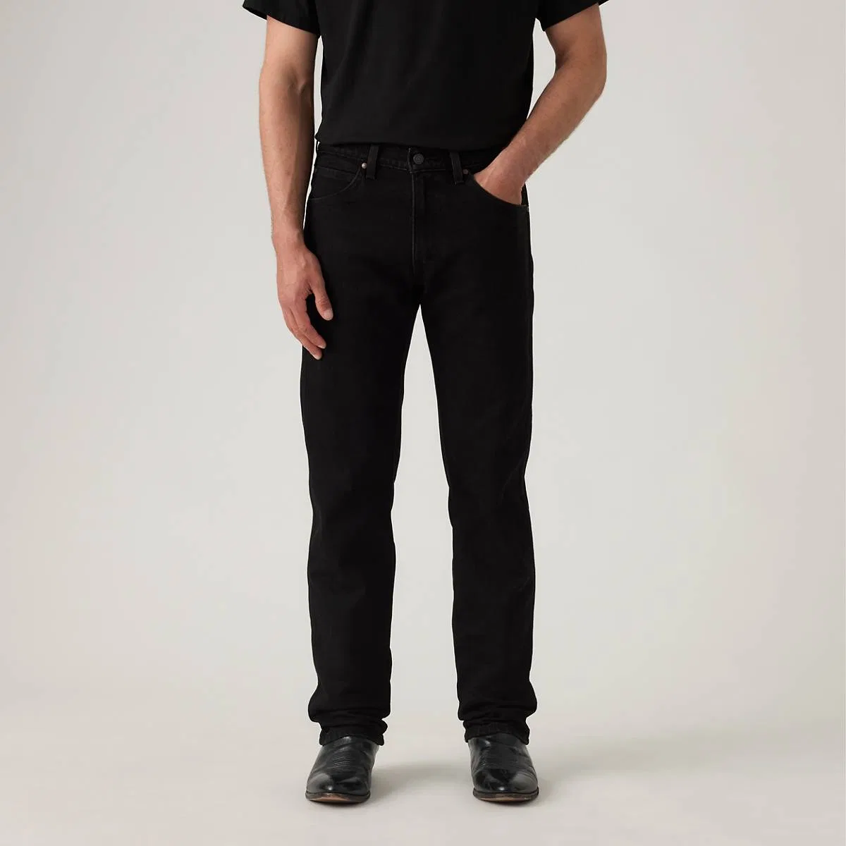 Мужские джинсы 557 Western Straight Levi's, Run The Road Rinse - Black — фото 2