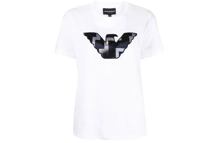 Женская футболка с круглым вырезом EMPORIO ARMANI, White