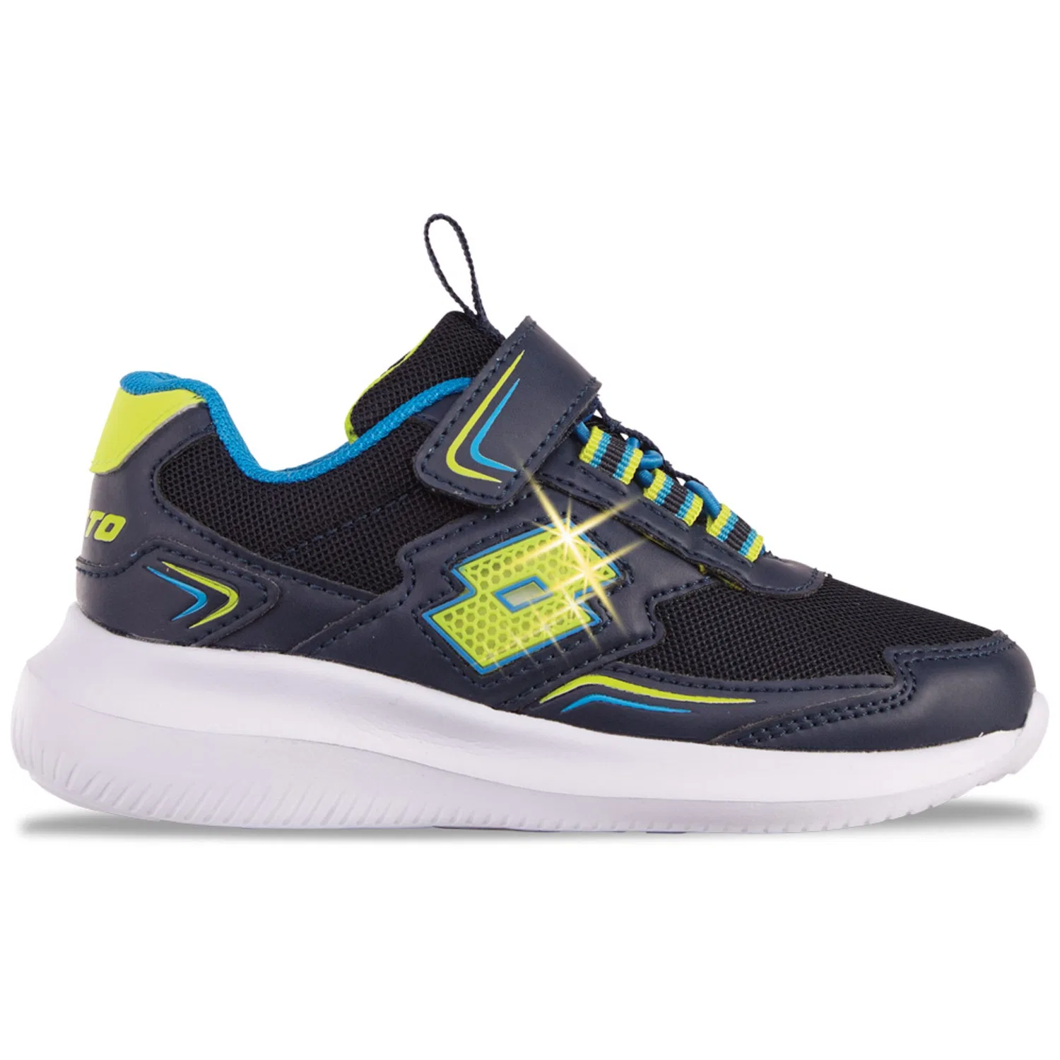 Детские кроссовки с LED-подсветкой Lotto, Navy-Lime