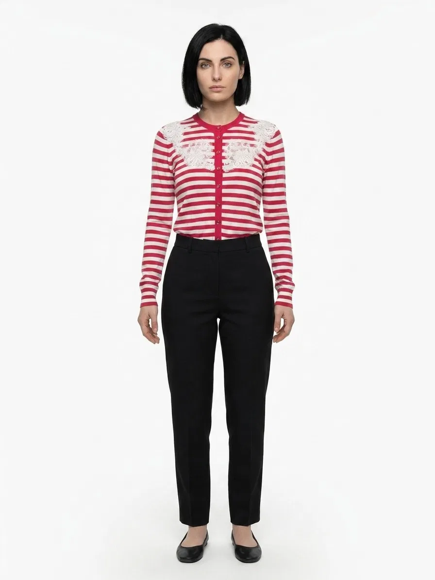 Женский кардиган с отделкой из шелка Bicolor Silk Dolce & Gabbana, Bicolor