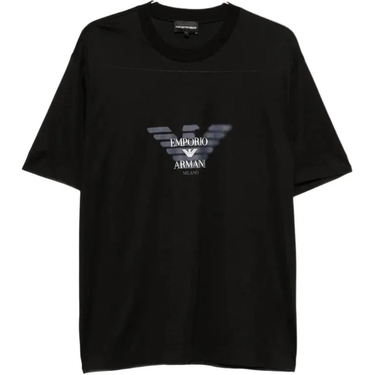 Мужская футболка с круглым вырезом Emporio Armani, Black