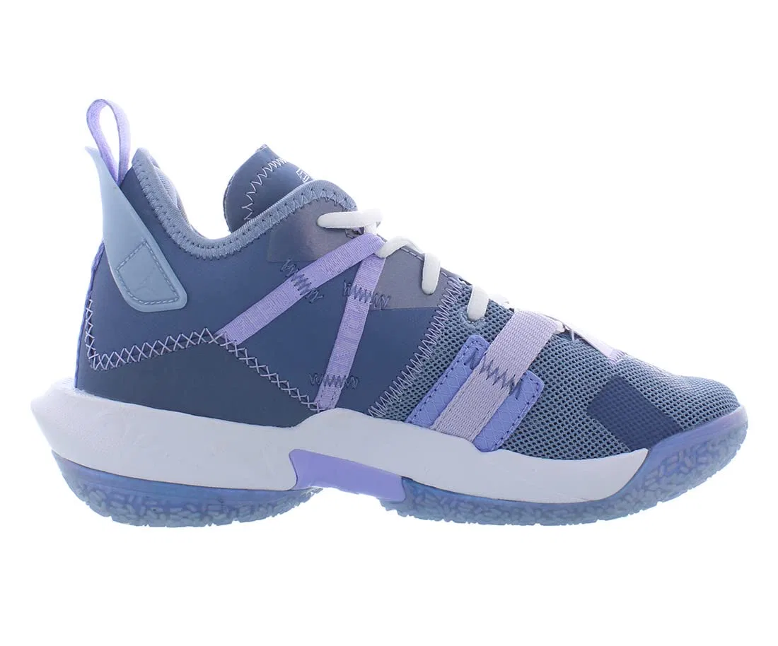 Детские кроссовки для мальчиков с закрытым носком NIKE Jordan Why Not Zer0.4 NIKE, Indigo Fog Purple Pulse — фото 2