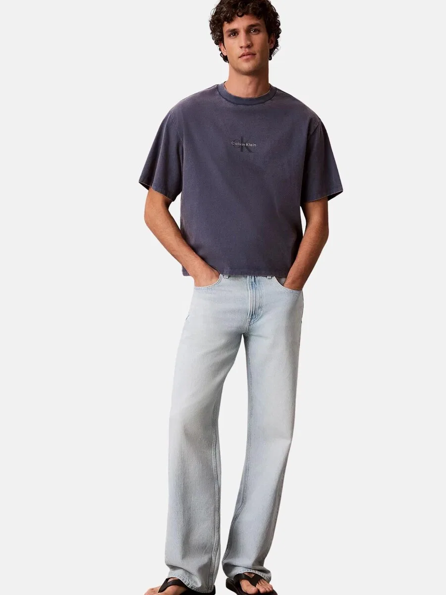 Джинсы Calvin Klein Regular 'CALVIN KLEIN 90S STRAIGHT VINTAGE PANTALONE' светло-голубого цвета — фото 2