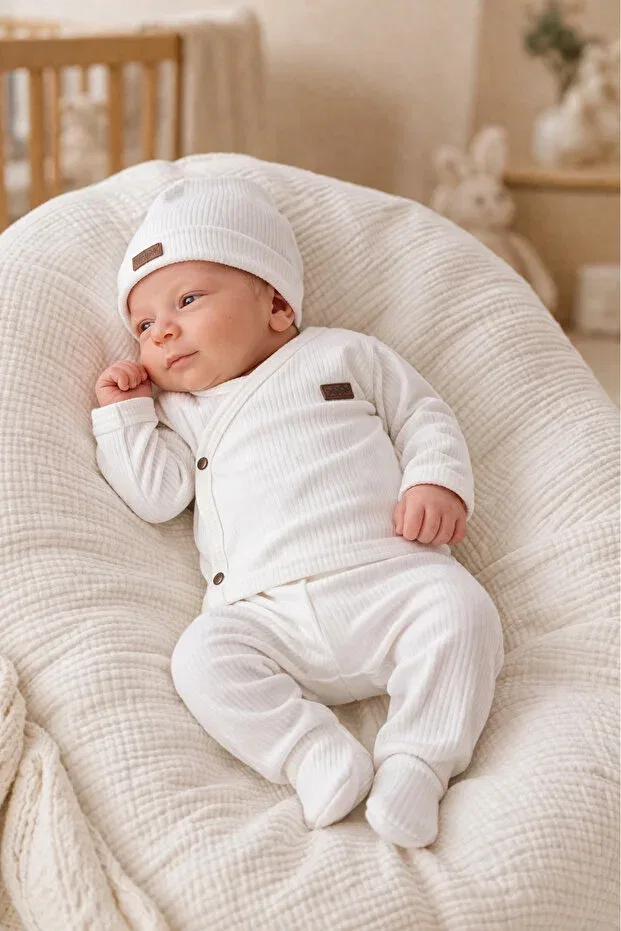 Детский комплект боди для новорожденных хлопковый Bys Baby Fashion, White