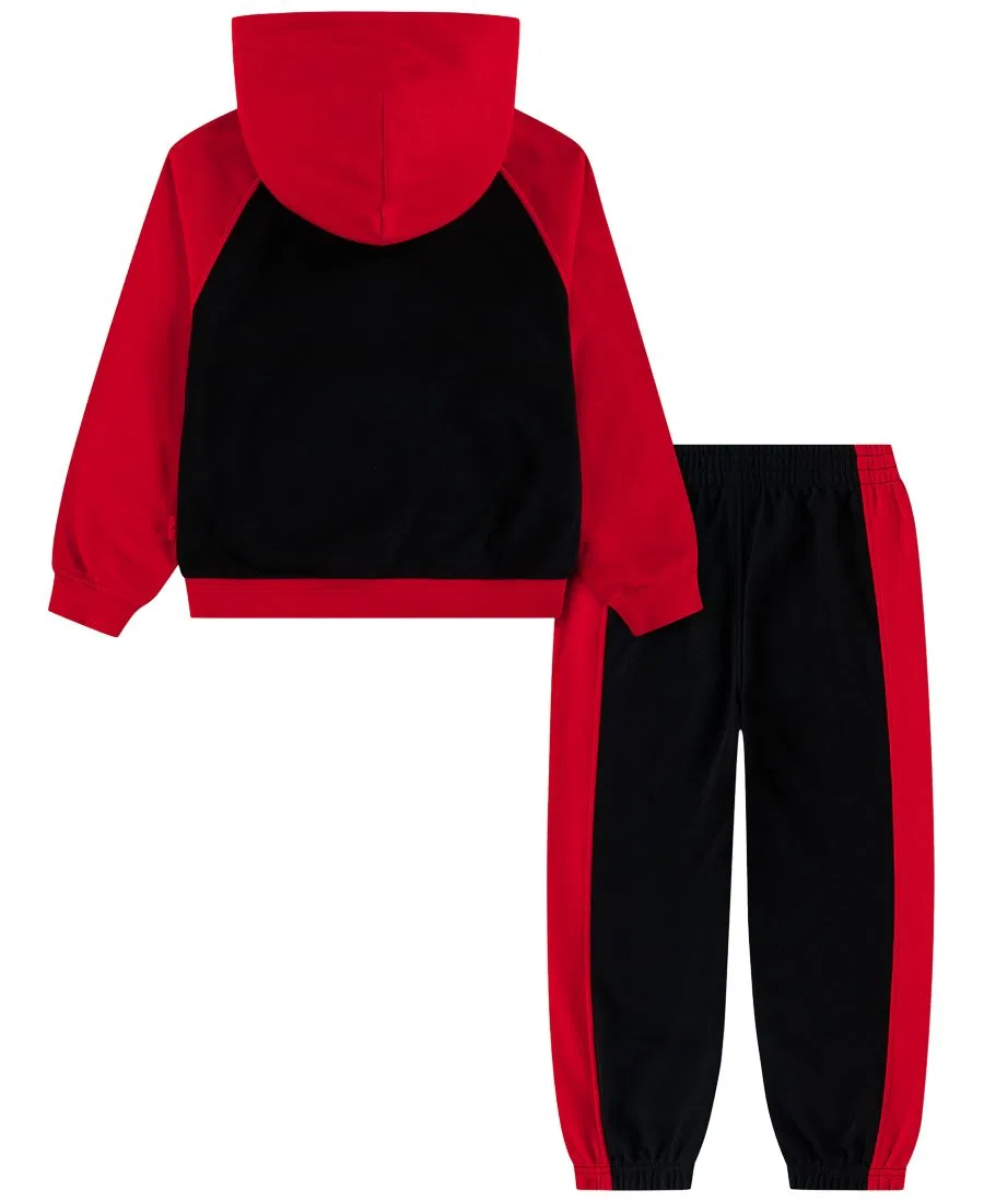 Комплект из худи и спортивных брюк с капюшоном и длинным рукавом Jordan, University Red/Black — фото 2