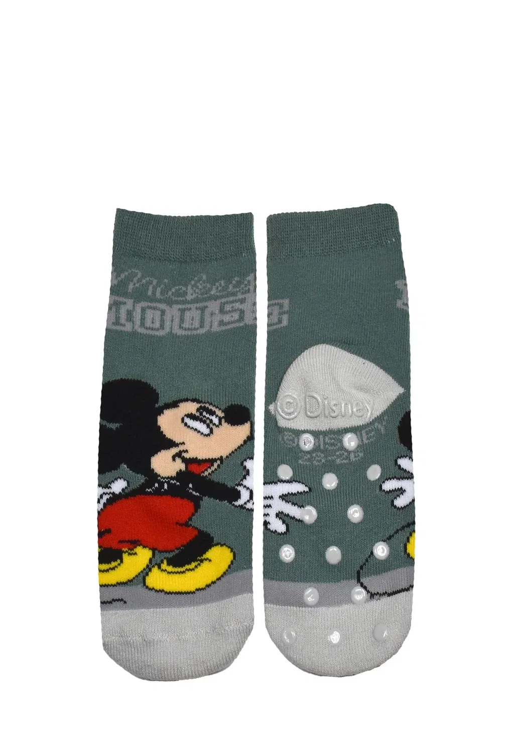 Носки Mickey mouse abs socken stoppersocken söckchen (2er pack) - socks Disney, Grau Schwarz — фото 2