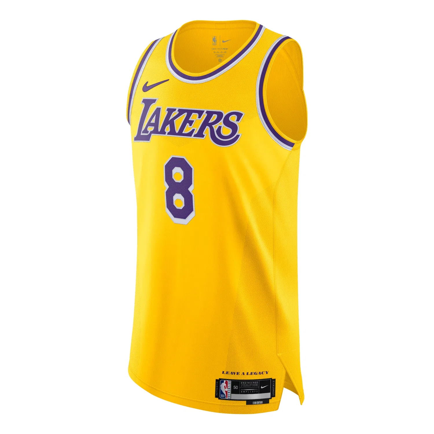 Мужская баскетбольная джерси Nike Kobe Bryant Los Angeles Lakers Icon Edition 2022/23 Dri-FIT ADV NBA Authentic Jersey Golden Purple, желтый