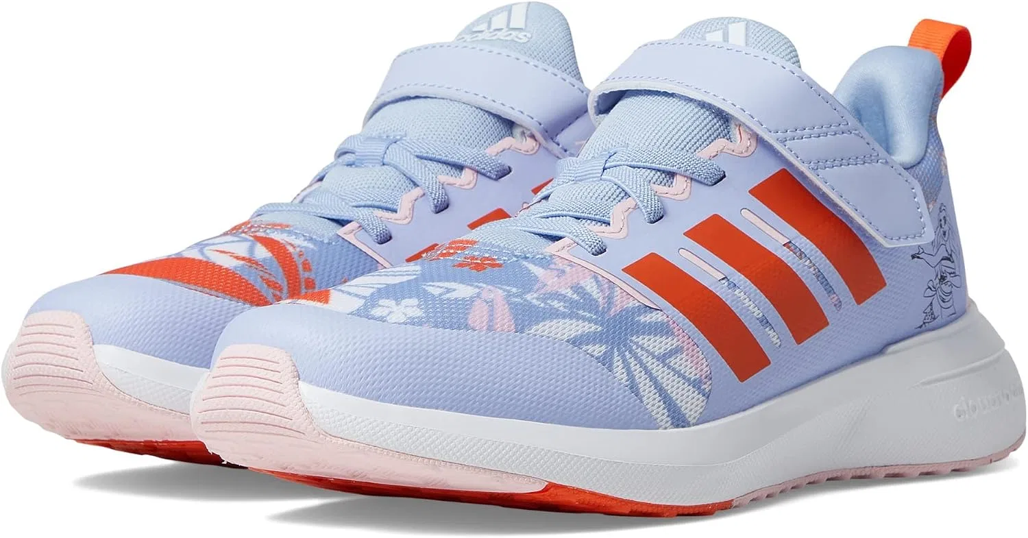 Детские кроссовки для девочек с эластичной шнуровкой Fortarun 2.0, Blue Dawn/Semi Impact Orange/White