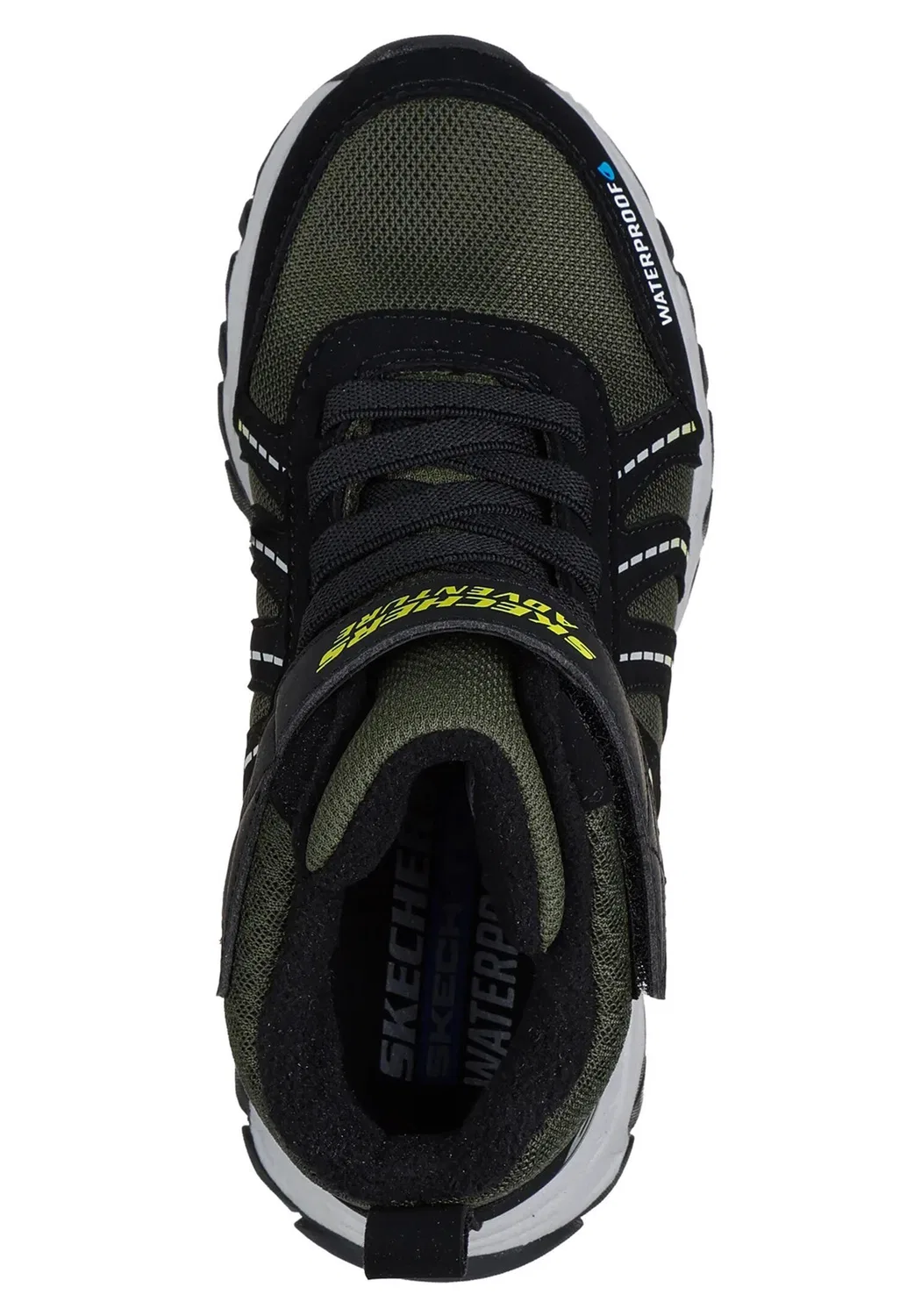 Детские высокие кроссовки с амортизацией Rugged Ranger Storm Trail Skechers, Black Green — фото 3